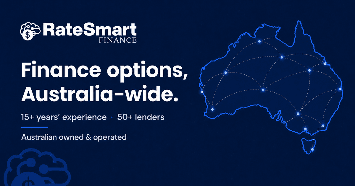 Stylised map of Australia showing connected finance support across states and territories